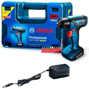 Parafusadeira à Bateria 12V bivolt 110/220V GSR1000-LI Smart bosch