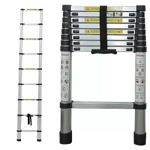 Escada Alumínio Telescópica 2.6 m 9 Degraus – Multifuncional – Nagano